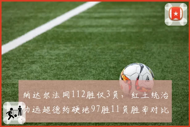 纳达尔法网112胜仅3负,红土统治力远超德约硬地97胜11负胜率对比